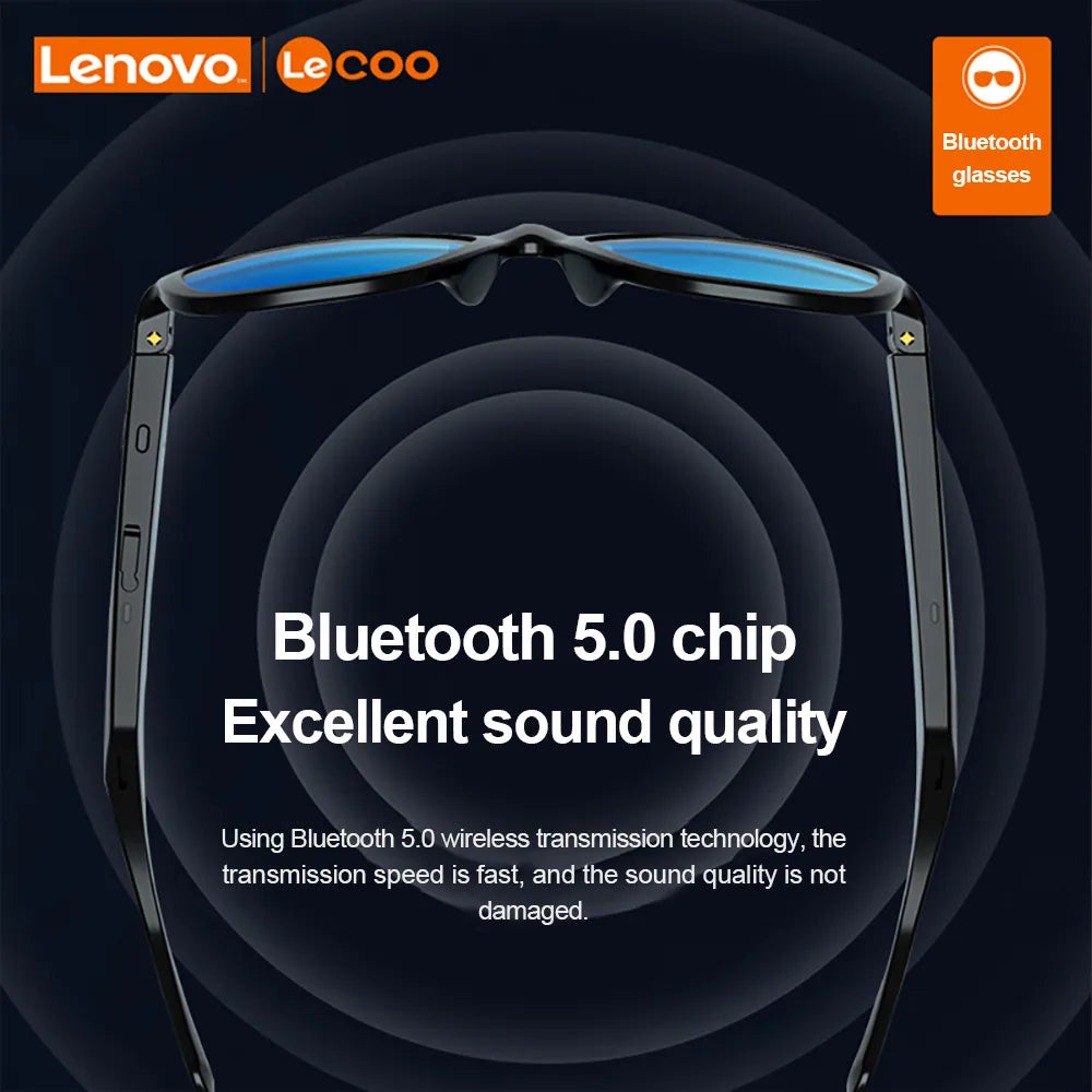 Lecoo C8 Smart Glasses Headset Wireless Bluetooth Sunglasses Outdoor Sport Earphone Calling Music Anti-Blue Eyeglasses