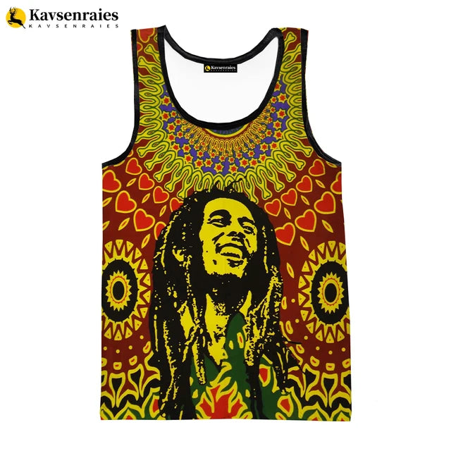 Bob Marley  Tank Tops Sleeveless Reggae Music Shirt