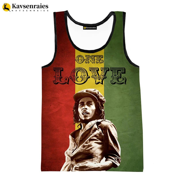 Bob Marley  Tank Tops Sleeveless Reggae Music Shirt