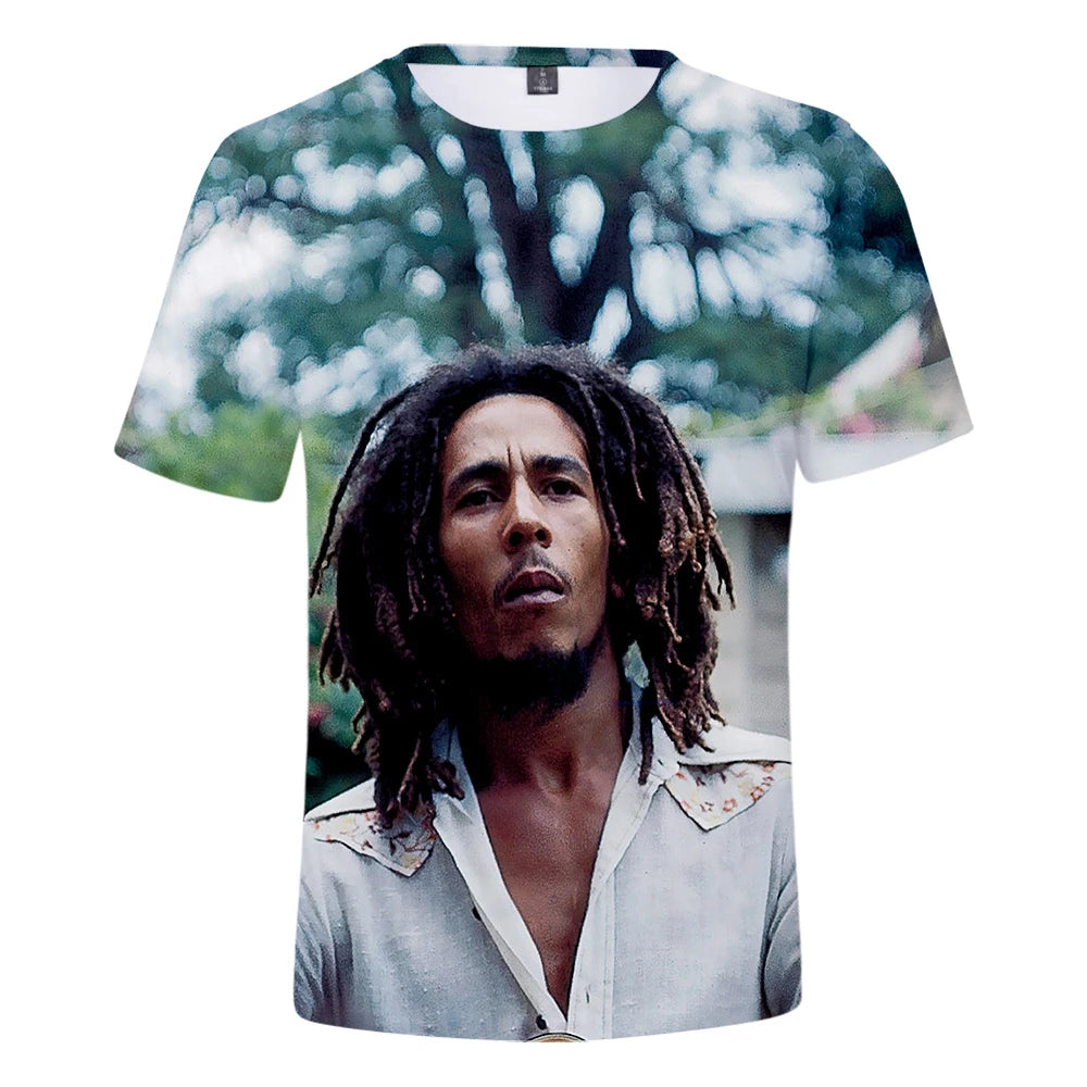 Bob Marley T shirt Hip Hop Streetwear Clothes Tops