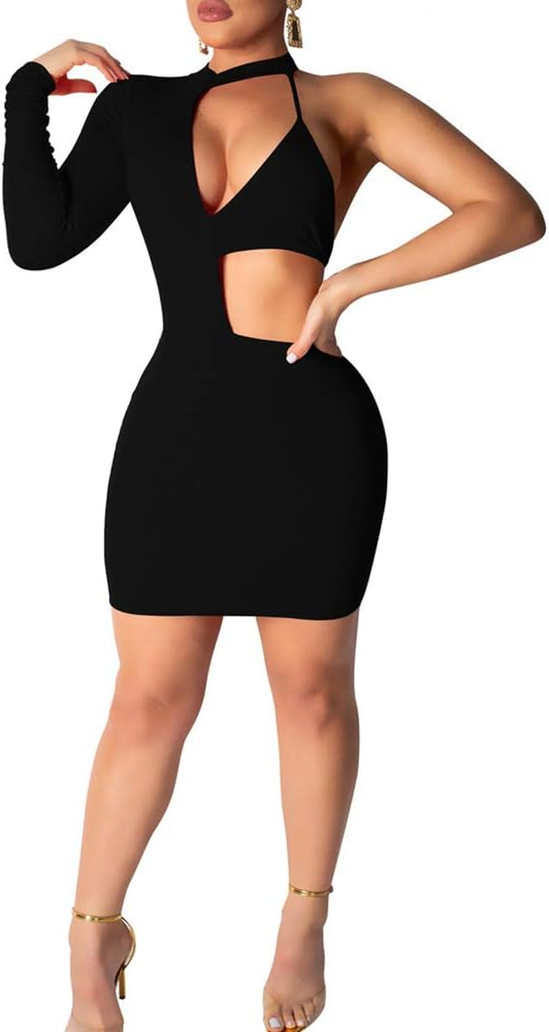  Cut Out Long Sleeve Mini Cocktail Dress WOW!