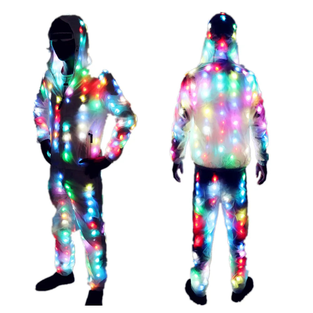 LED Light Jacket Luminous Pants Clothes Light Suit EDM Style outerwear
